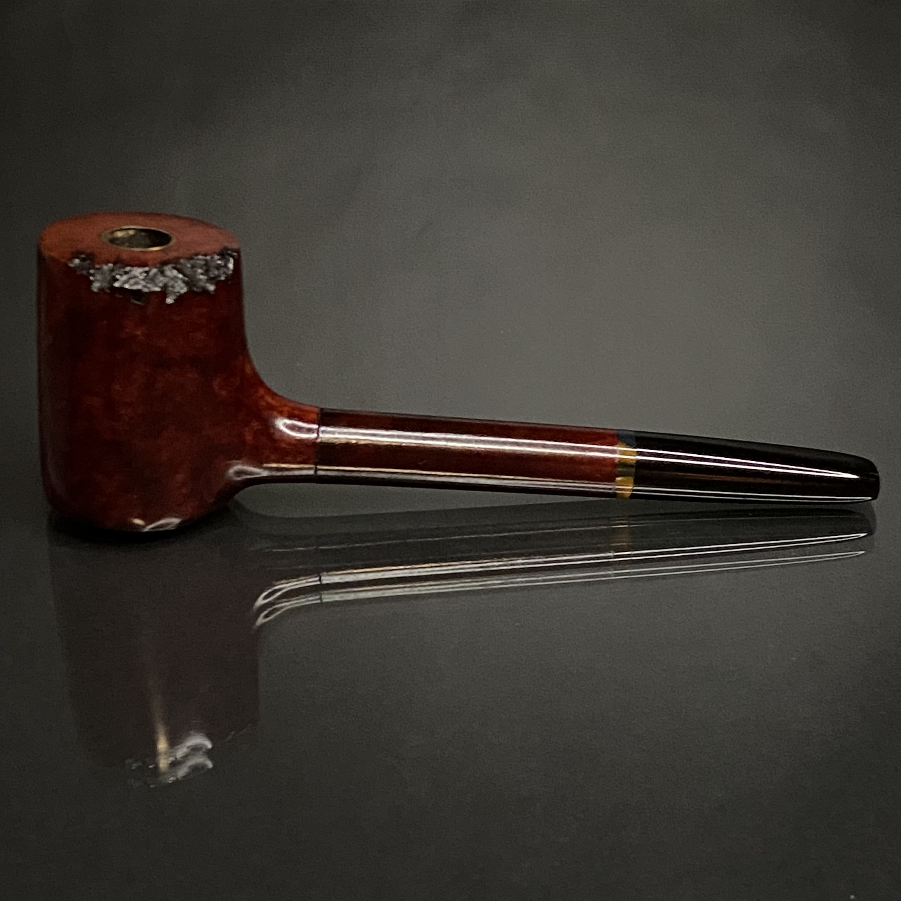 Mr. GlassWood's Medium Brown Natural Bark Poker Pipe