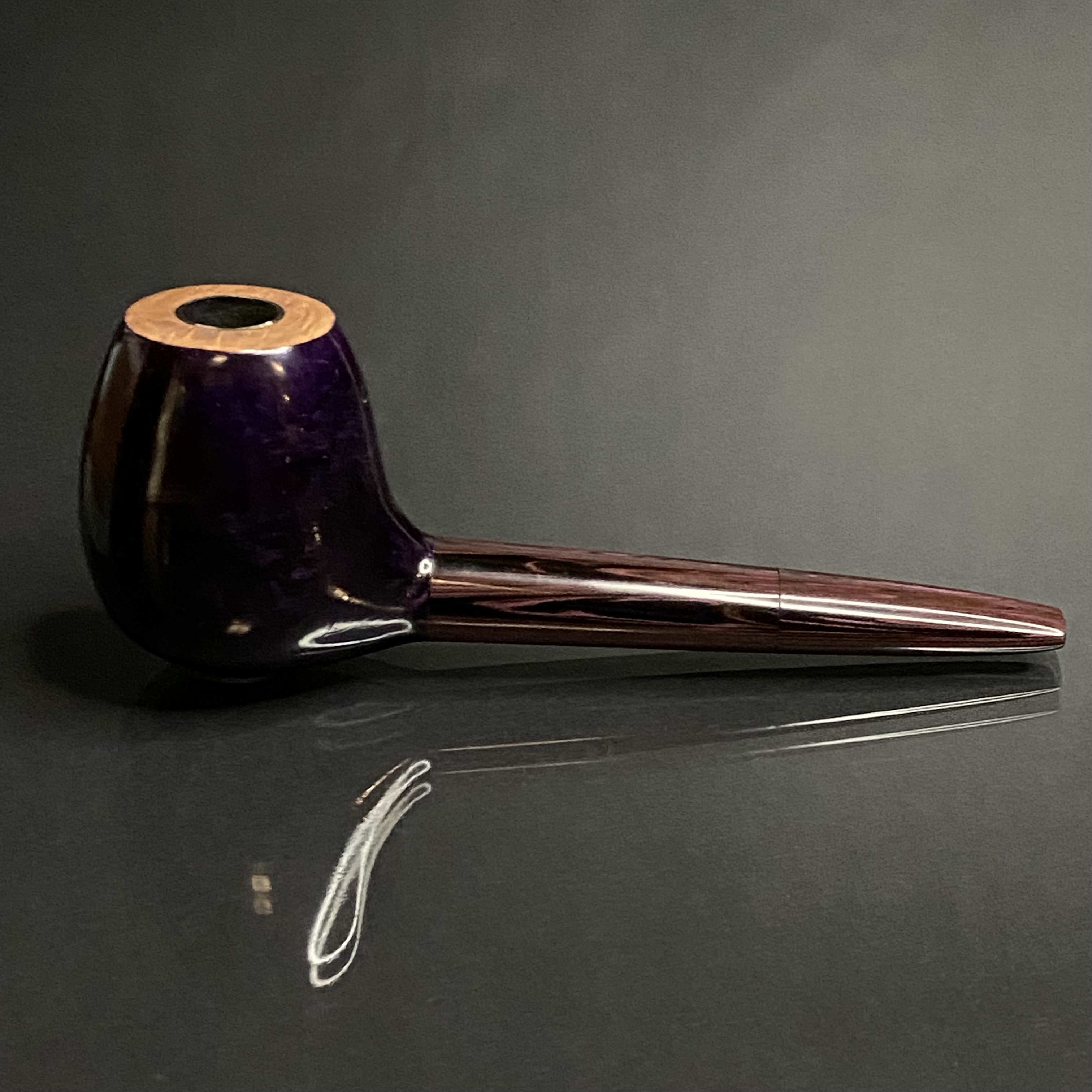 Mr. GlassWood's Jet Purple on Purple 8 Swirl Pipe