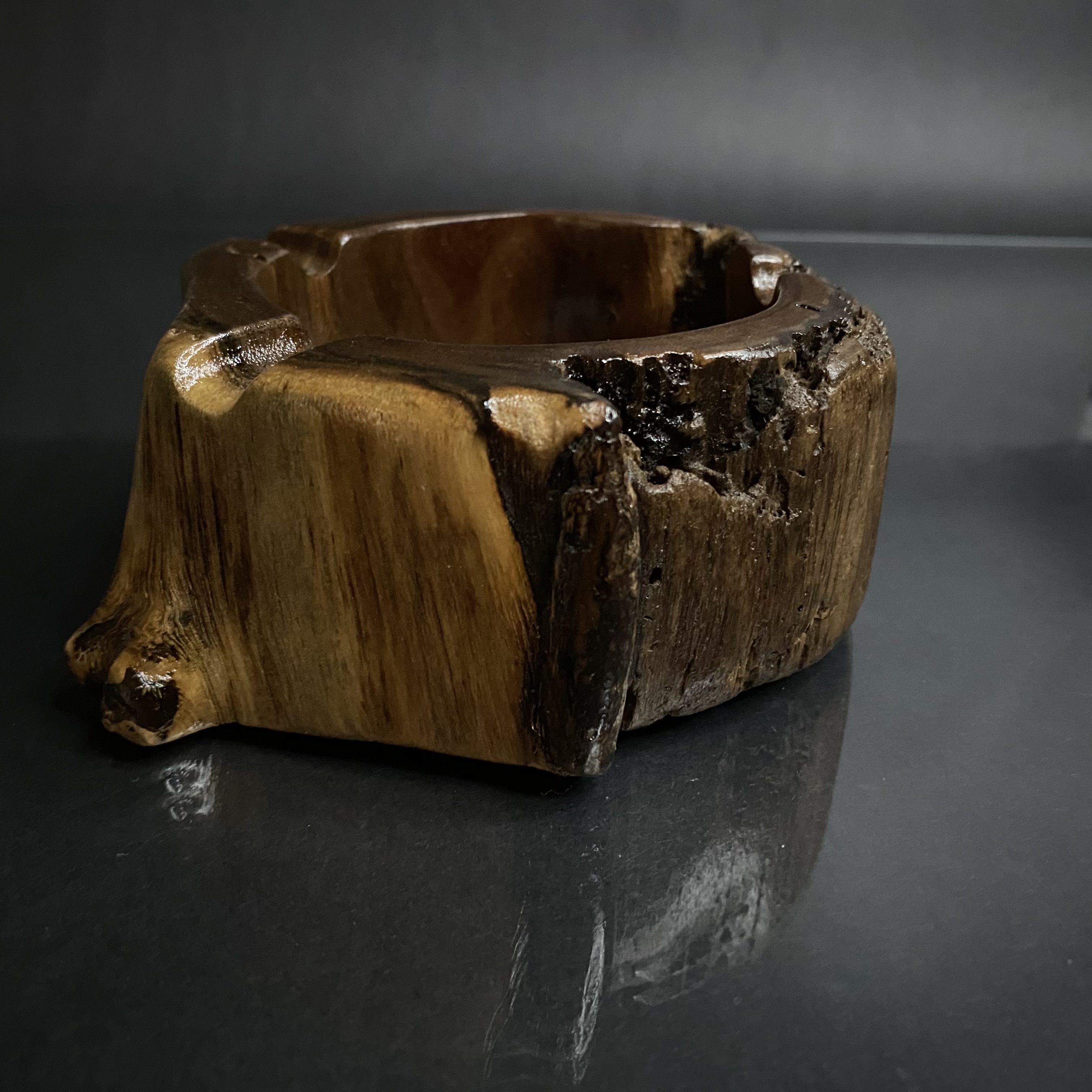 Mr. GlassWood's Live Edge Black Walnut Ashtray